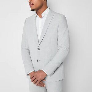J. Ferrar Ultra Comfort Mens Slim Fit Suit Jacket - Gray Sz 46REG 925199